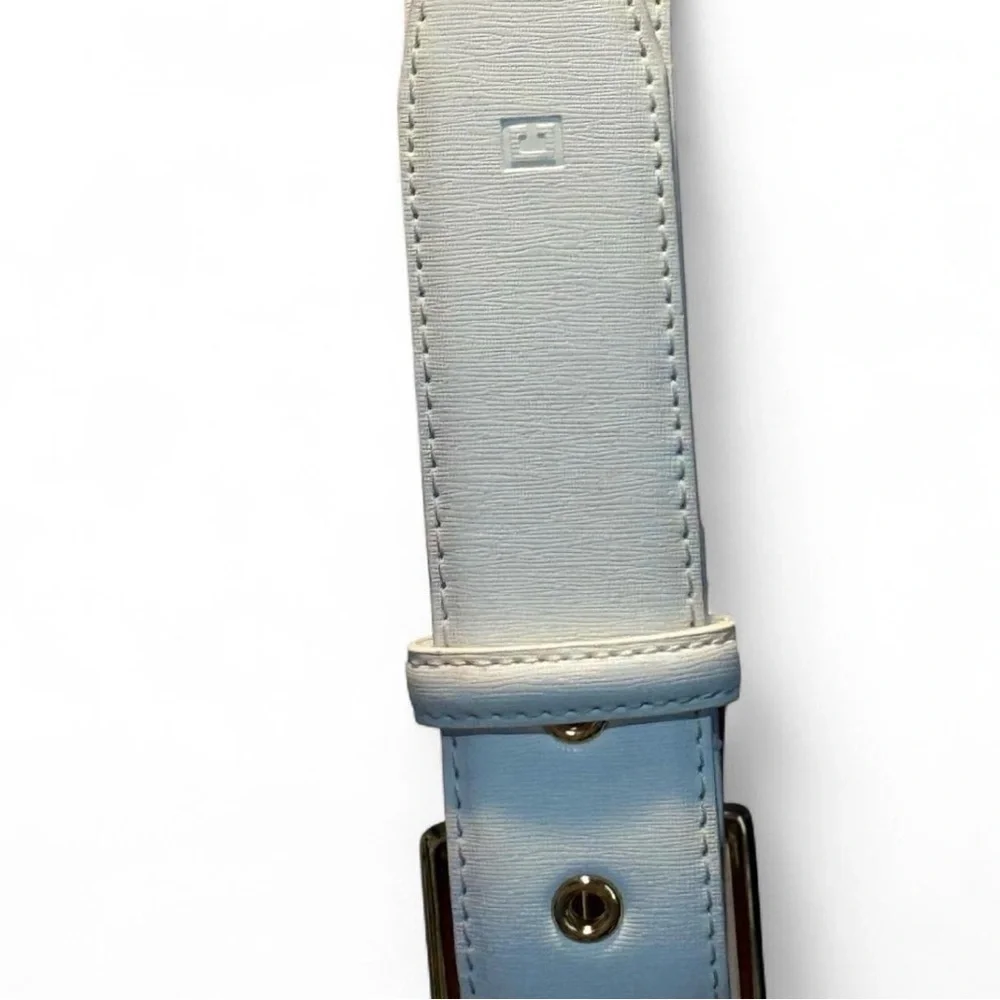 Chaps White Leather Large Belt. 1.25X42”